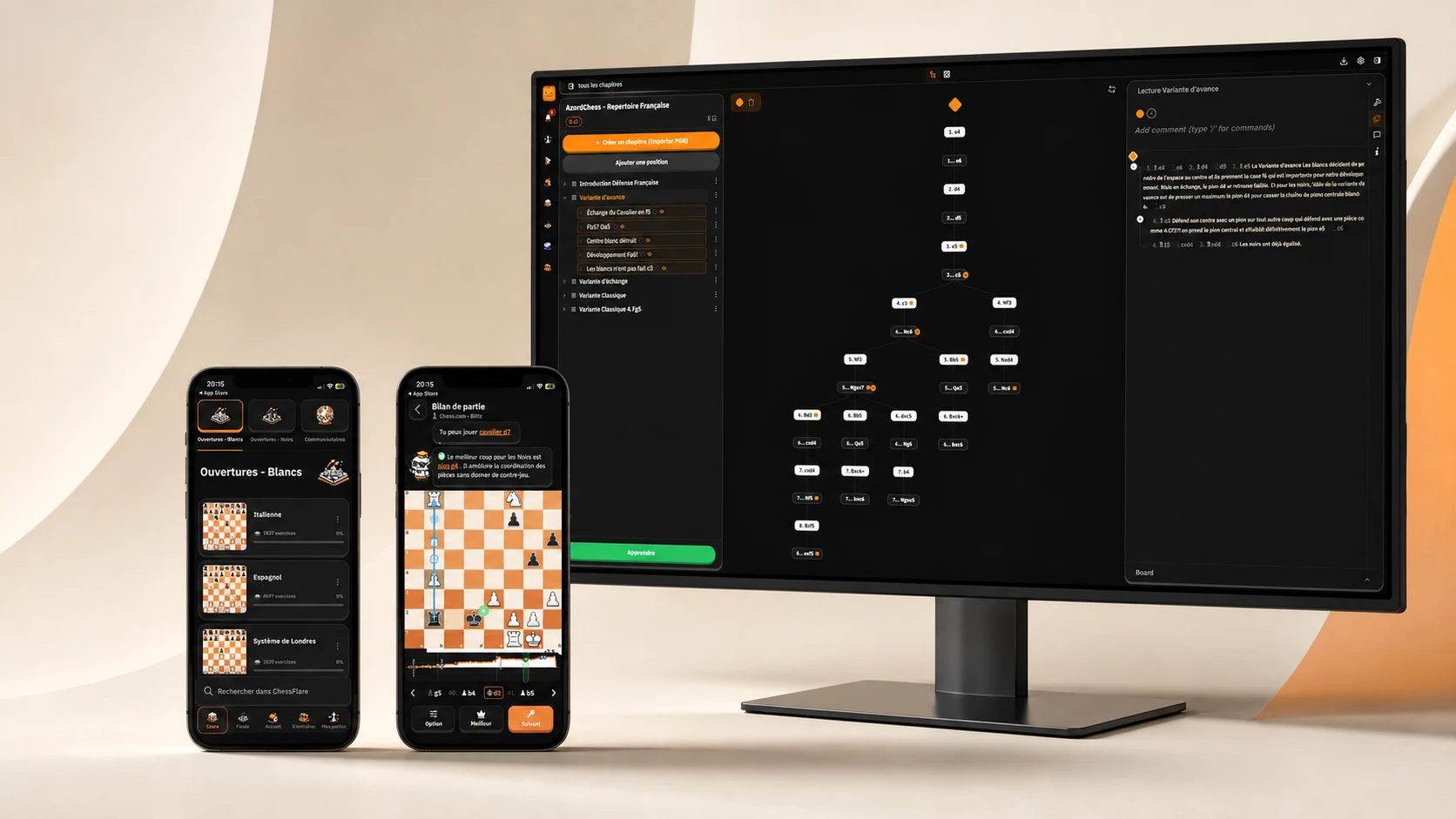 ChessFlare présenté sur son SaaS desktop et ses applications mobiles iOS et Android
